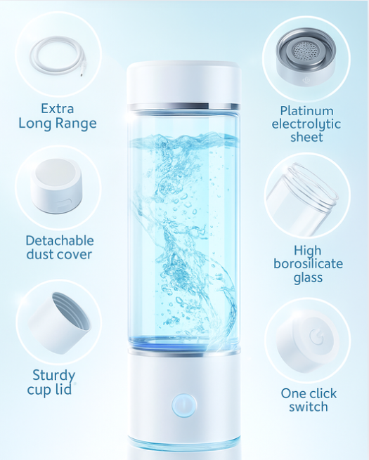 POWERFUL - Alkaline -  Ionic Hydrogen Water Bottle - Up To 5000PPB!
