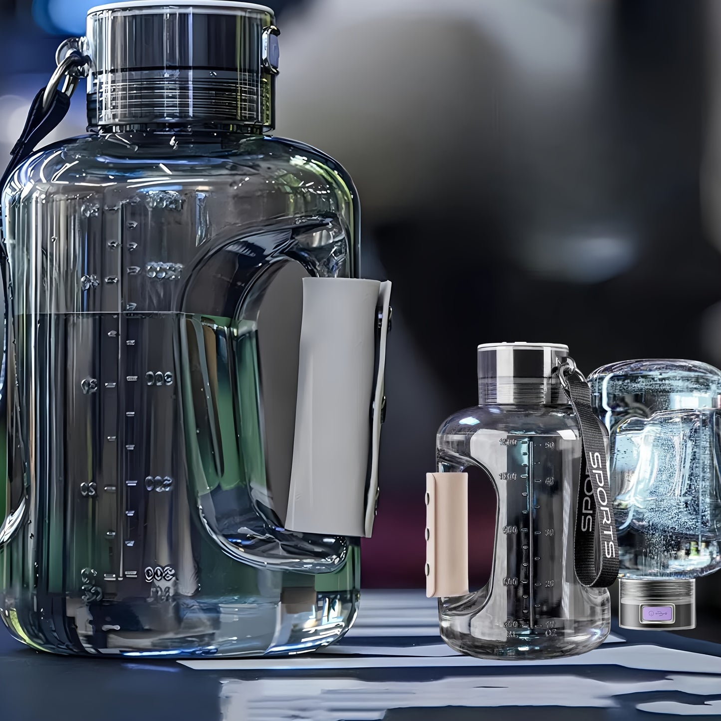 1pc H2 1.5L Portable Hydrogen Water Bottle with USB Charging, PPSU Material, Sealable Lid, Latest SPE PEM Technology for Quick Ionization, Ideal for Home, Office, Travel & Outdoor Activities, Portable Water Bottle | Sleek Des